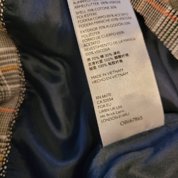 Anthropologie Maeve Lilith Glen Plaid Double Breasted Blazer - Picture 7 of 8